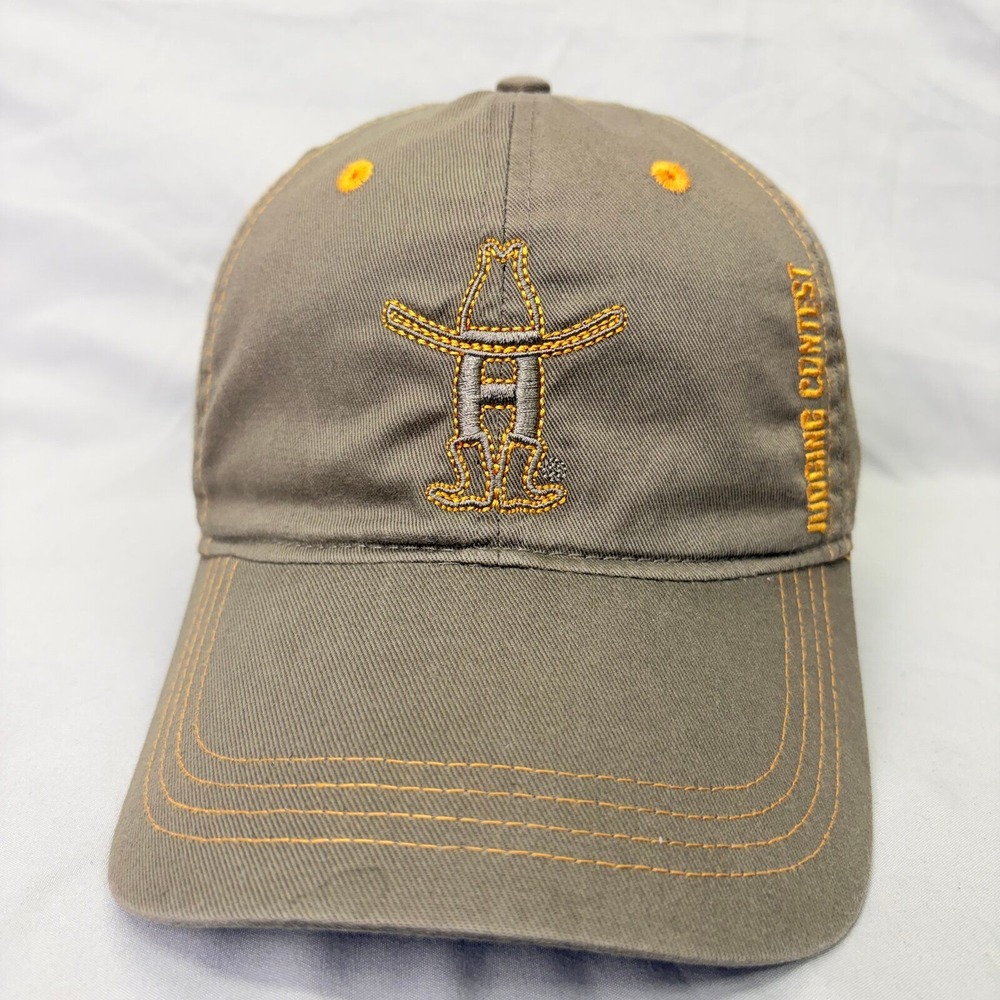 Houston Rodeo Hat Judging Contest Mens OSFM Olive Green Embroidered Cap